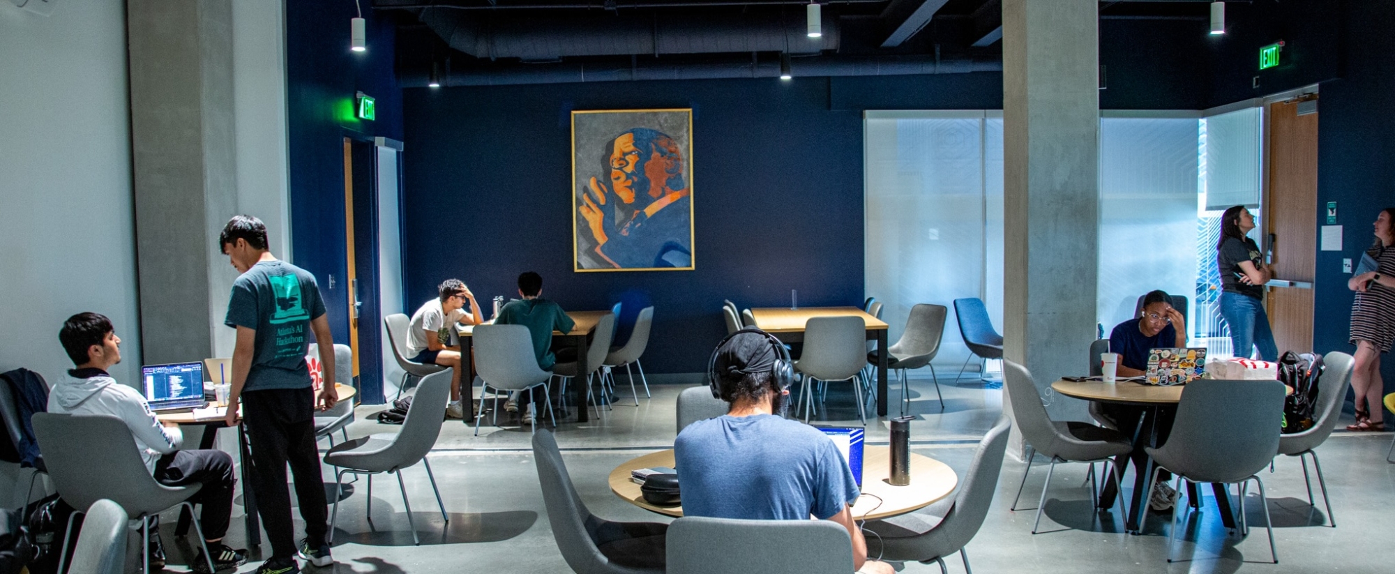 students in multicultural lounge